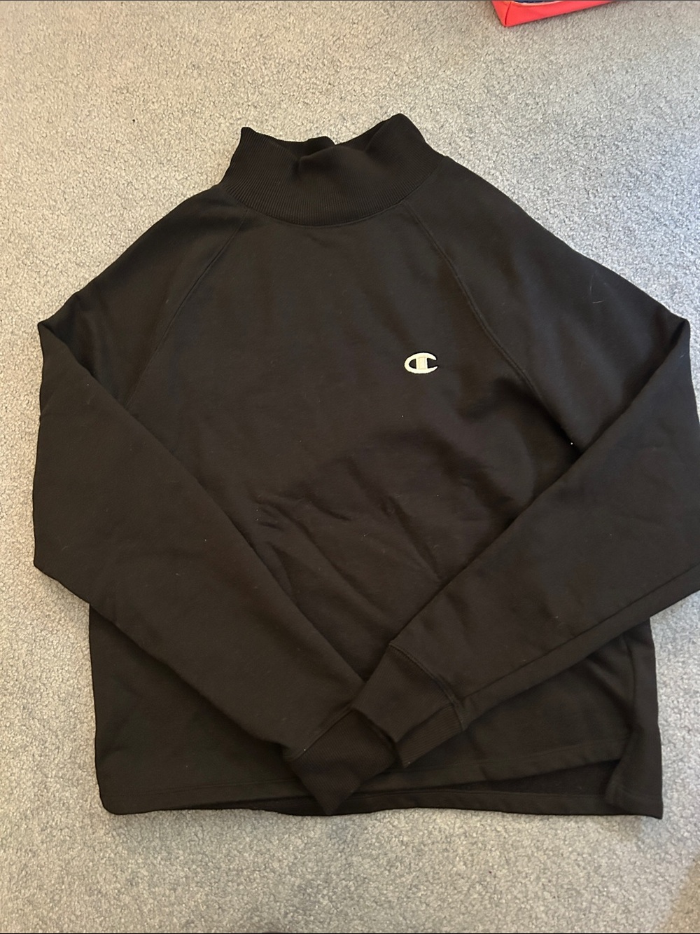 Champion womens Black Mock Neck Sweatshirt